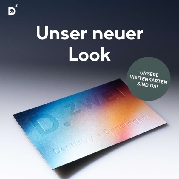Instagrampost der neuen Visitenkarten im coolen Look