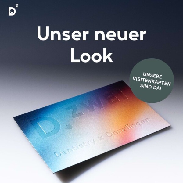 Instagrampost der neuen Visitenkarten im coolen Look